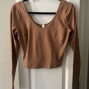 Lululemon Athletica Brown Long Sleeve Blouse